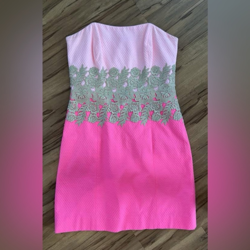 Lilly Pulitzer Pink Kade Strapless Cocktail Dress